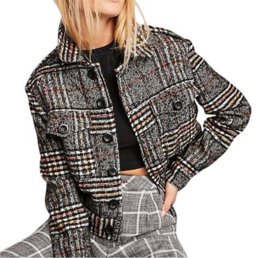 Free People Eisenhower Plaid Jacket
